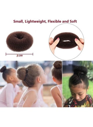 6 Pieces Kids Super Small Bun, Hair Donut Socks Bun Form for Girls, Mini Hair Donut Shaper for Short and Thinning Hair (Small Size 2.37") - view 2